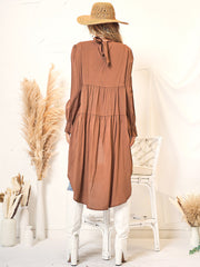 High-Low Ruffle Long Sleeve