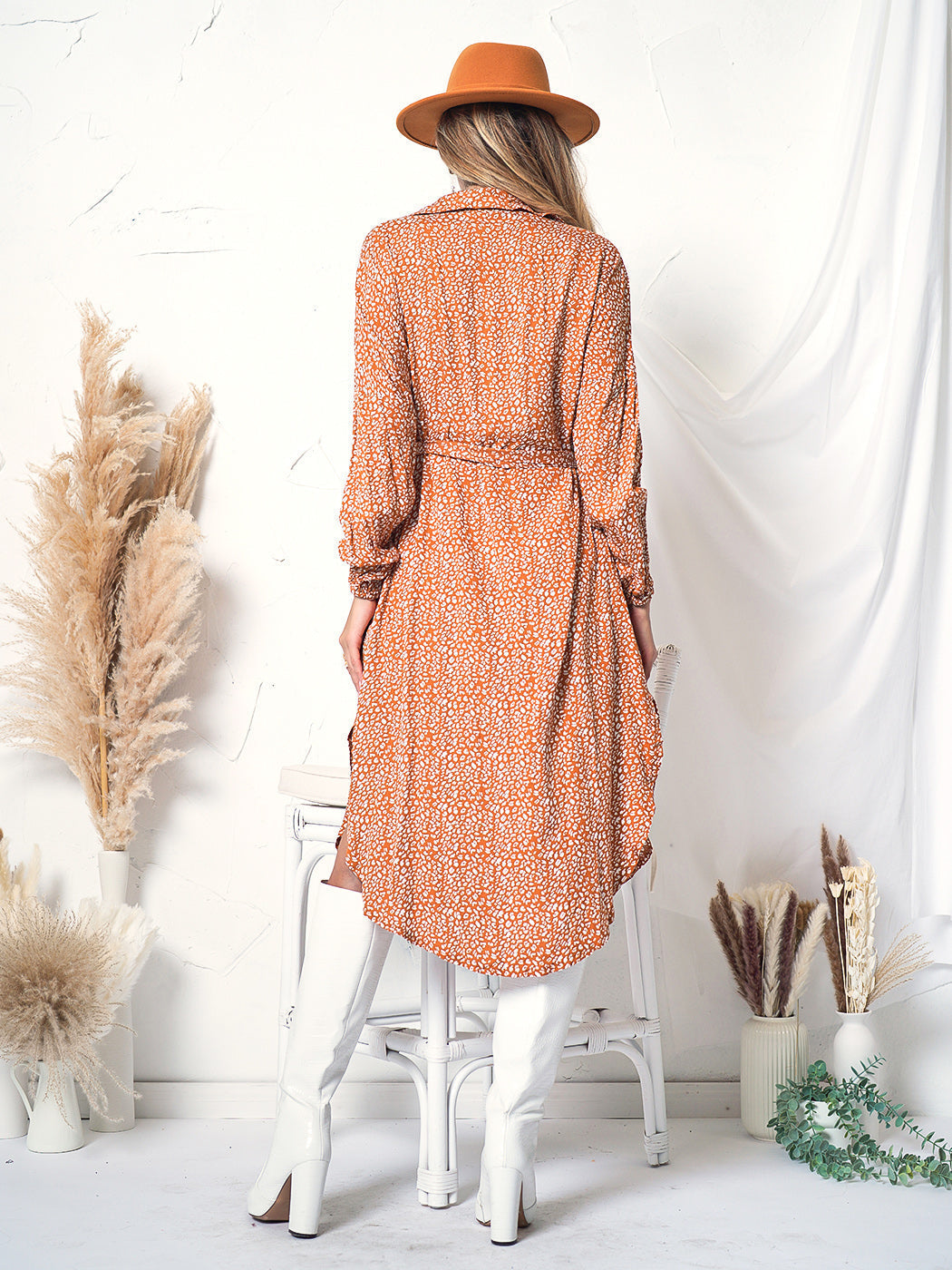 Floral Print Up Tunic Dress