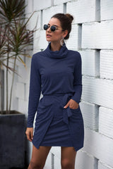 Neck Long Sleeve Dress