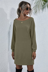 Waffle Knit Fall Dress