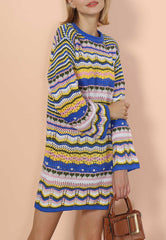 Vibrant Holiday Knit Dress