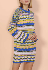 Vibrant Holiday Knit Dress