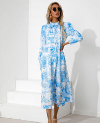 Print Tiered Hem Dress