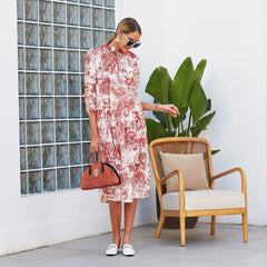 Print Tiered Hem Dress