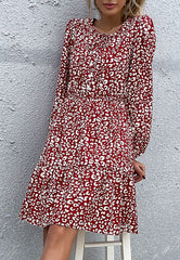 Keyhole Tie Neck Sleeve Dress