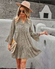 Long Sleeve Dotted Dress