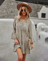 Long Sleeve Dotted Dress