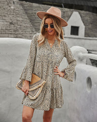 Long Sleeve Dotted Dress
