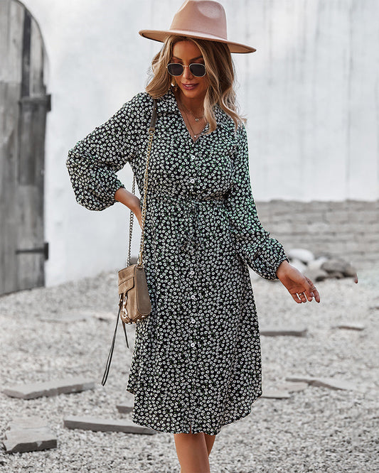 Floral Tie Waist Dress