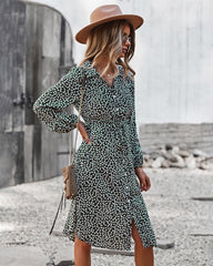 Floral Tie Waist Dress