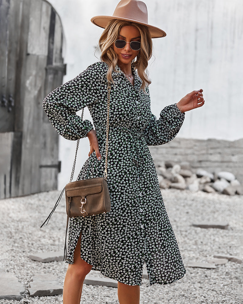 Floral Tie Waist Dress