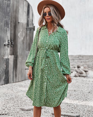 Floral Tie Waist Dress