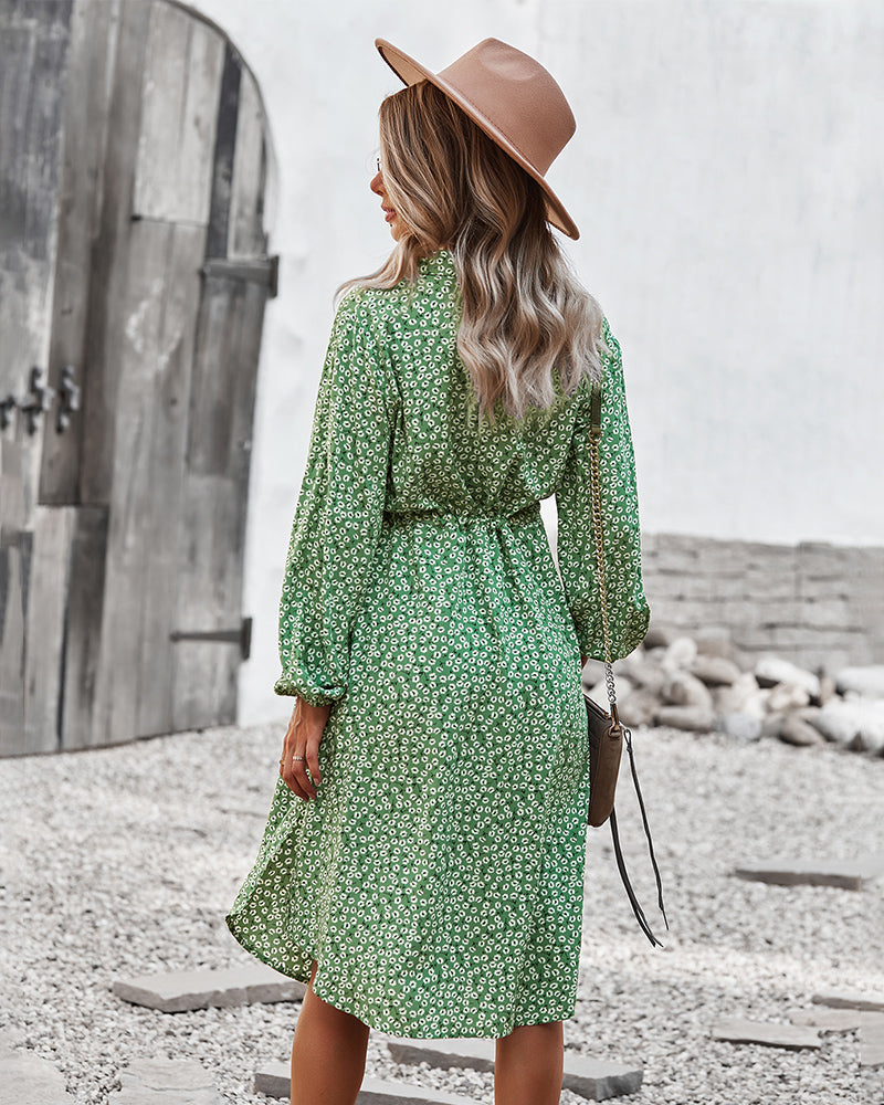 Floral Tie Waist Dress