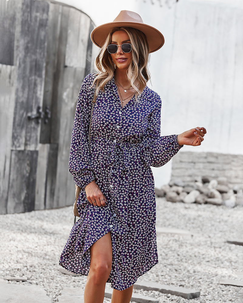 Floral Tie Waist Dress