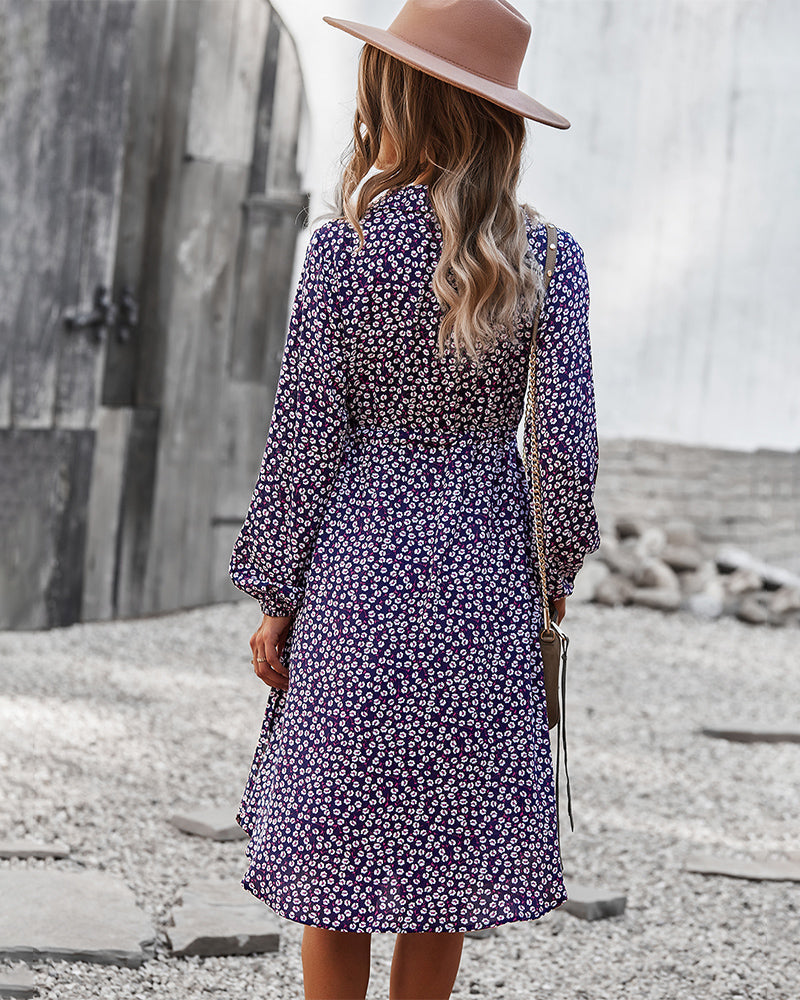 Floral Tie Waist Dress