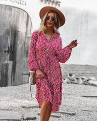 Floral Tie Waist Dress