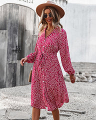 Floral Tie Waist Dress