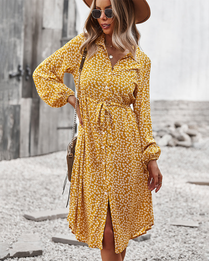 Floral Tie Waist Dress