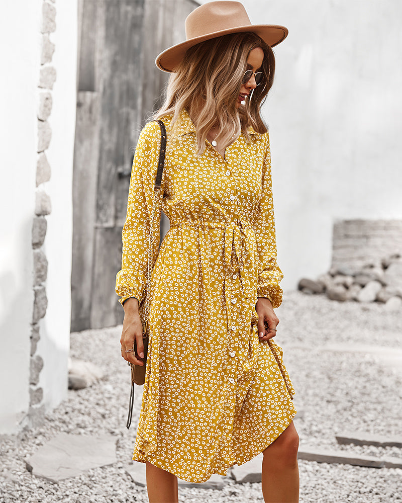 Floral Tie Waist Dress