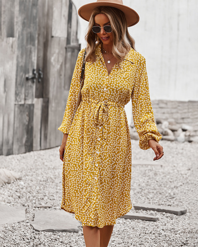 Floral Tie Waist Dress