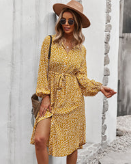 Floral Tie Waist Dress