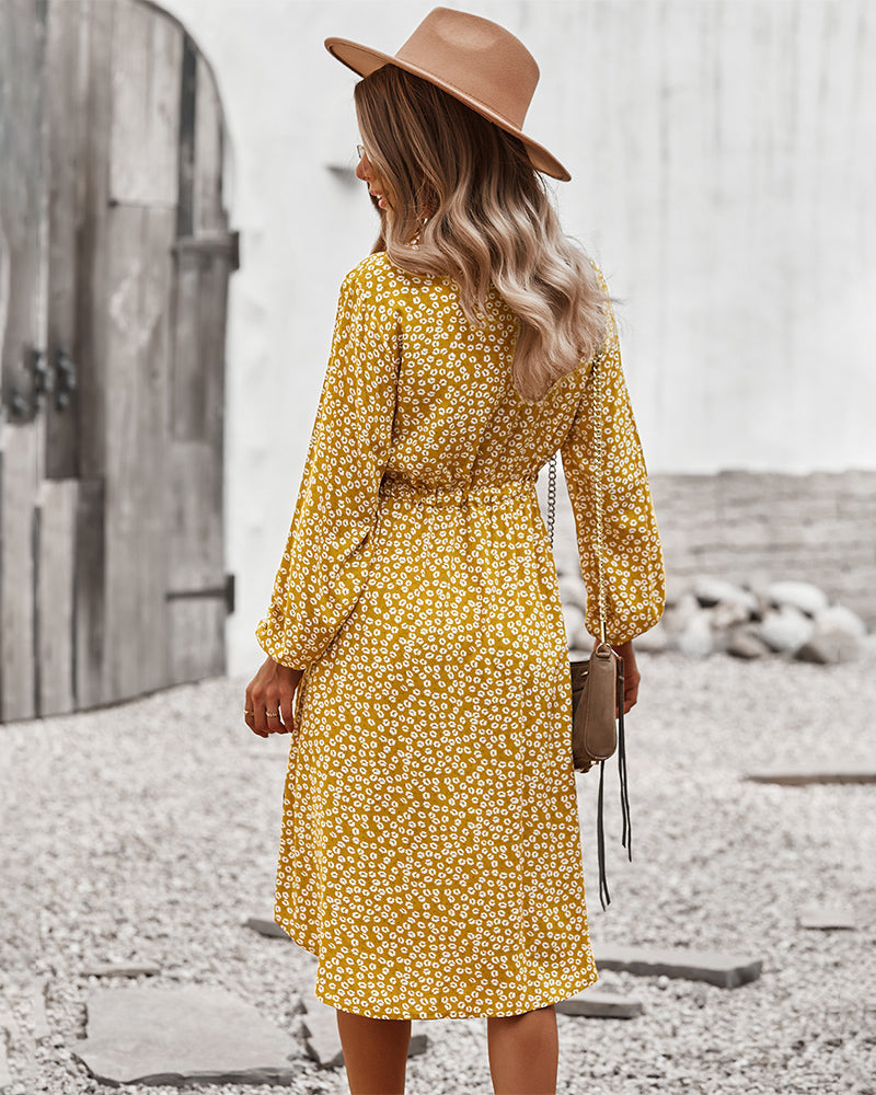 Floral Tie Waist Dress