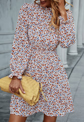 Floral Ruffle Trim Dress