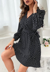 Polka Bishop Sleeve Dress