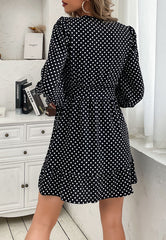 Polka Bishop Sleeve Dress