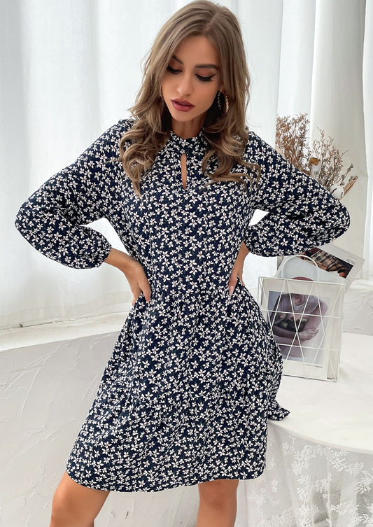 Classic Floral Print Dress