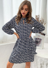 Classic Floral Print Dress