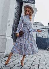 High Floral Vintage Dress
