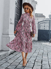 High Floral Vintage Dress