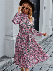 High Floral Vintage Dress
