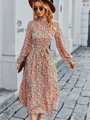 High Floral Vintage Dress