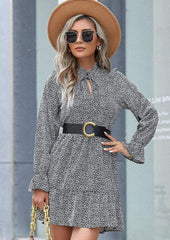 Keyhole Neck Animal Dress
