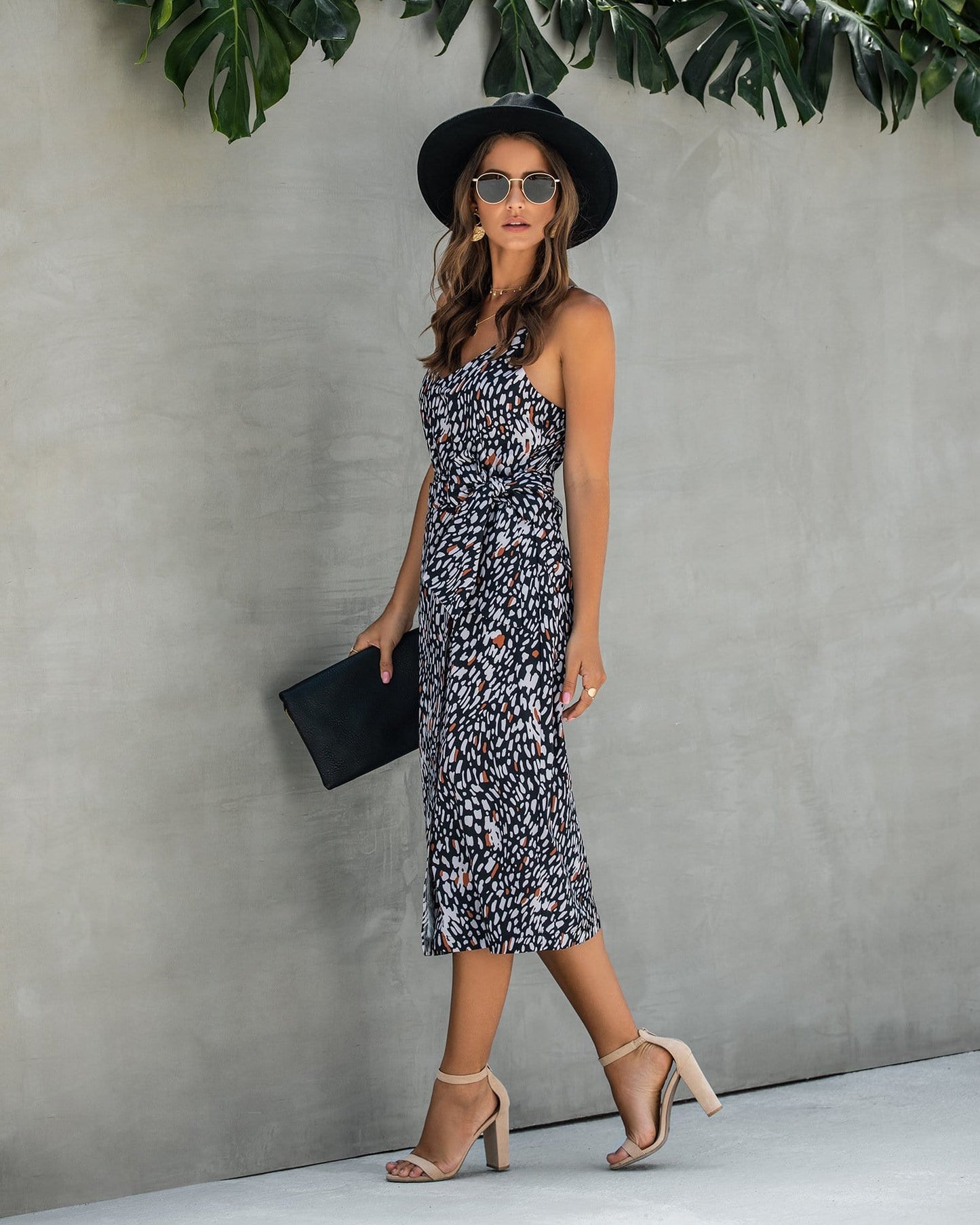 V Neck Animal Dress