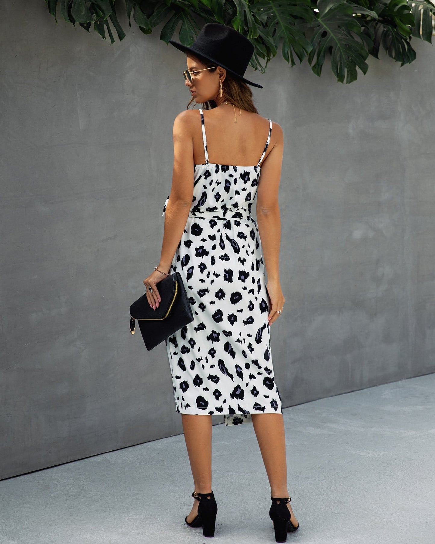 V Neck Animal Dress