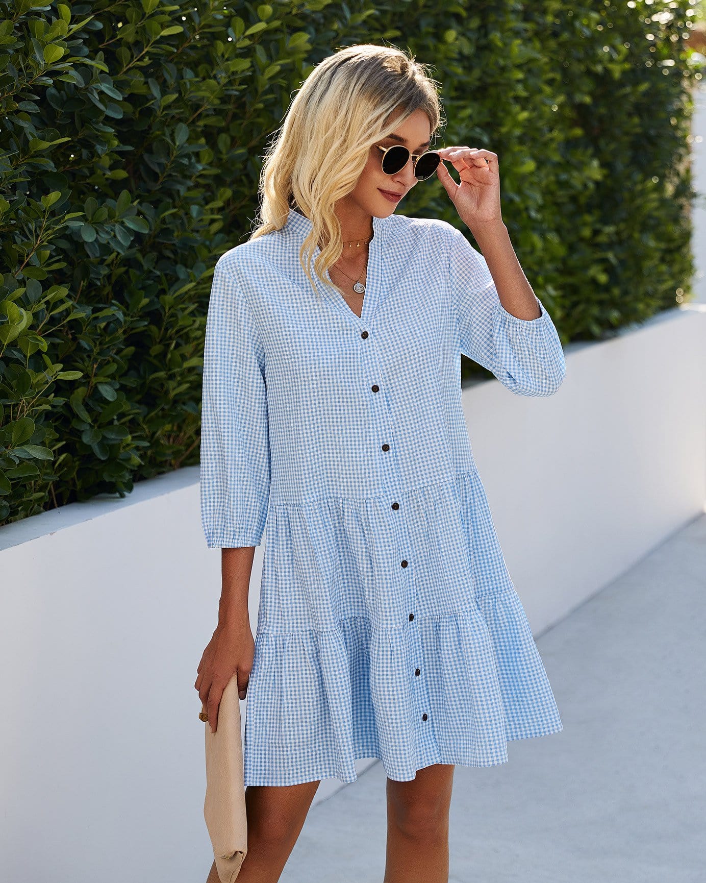 Bold Button Down Dress