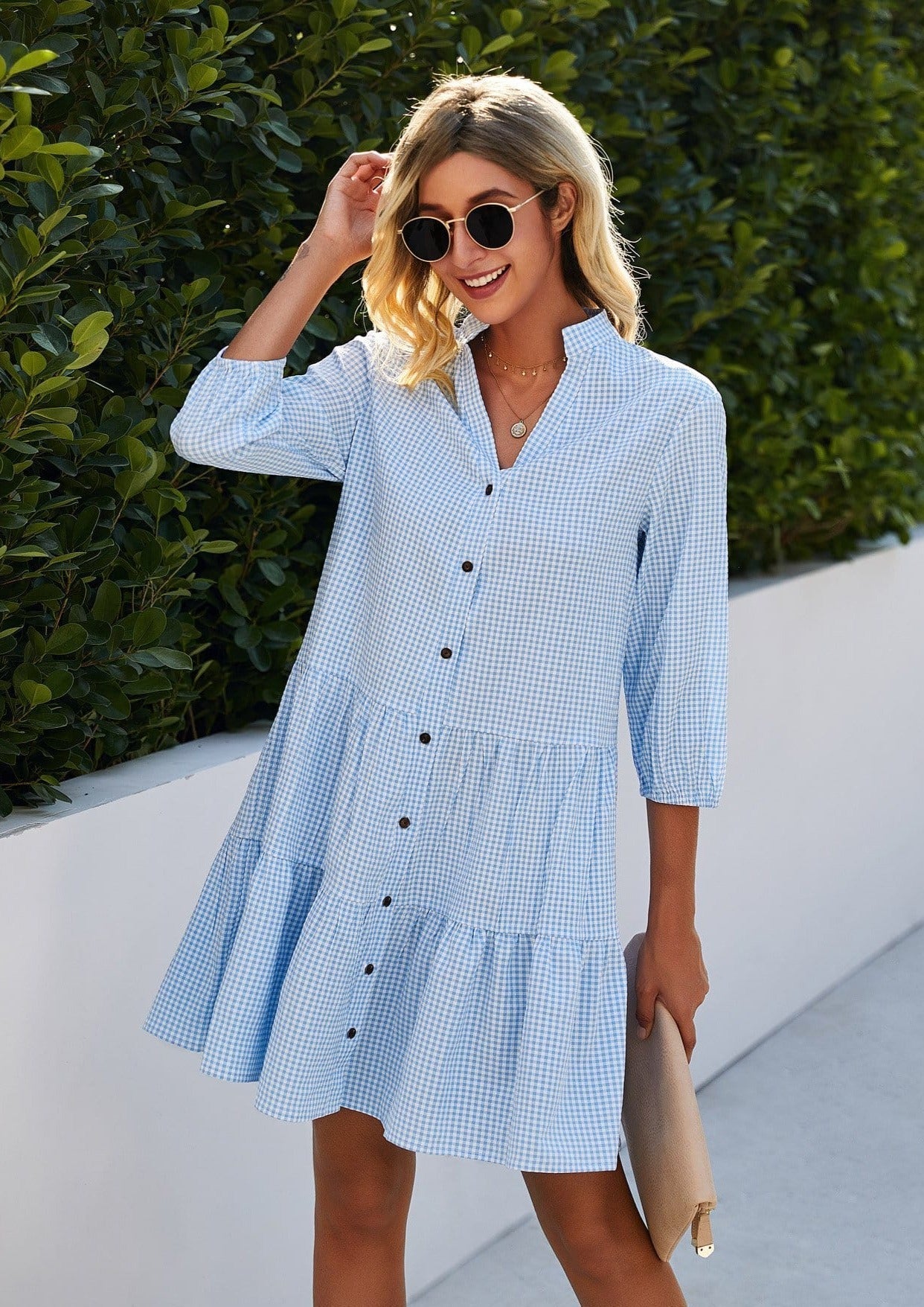 Bold Button Down Dress