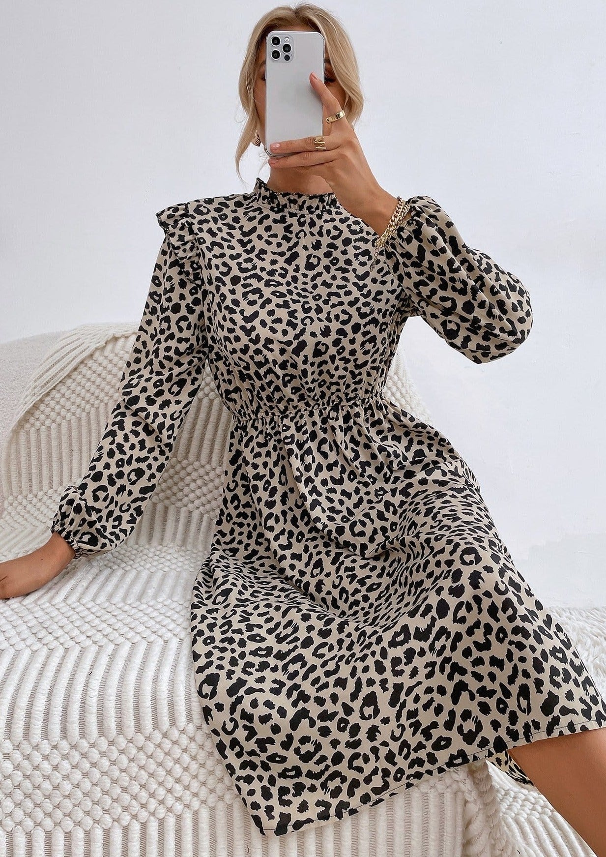 Back Leopard Print Dress