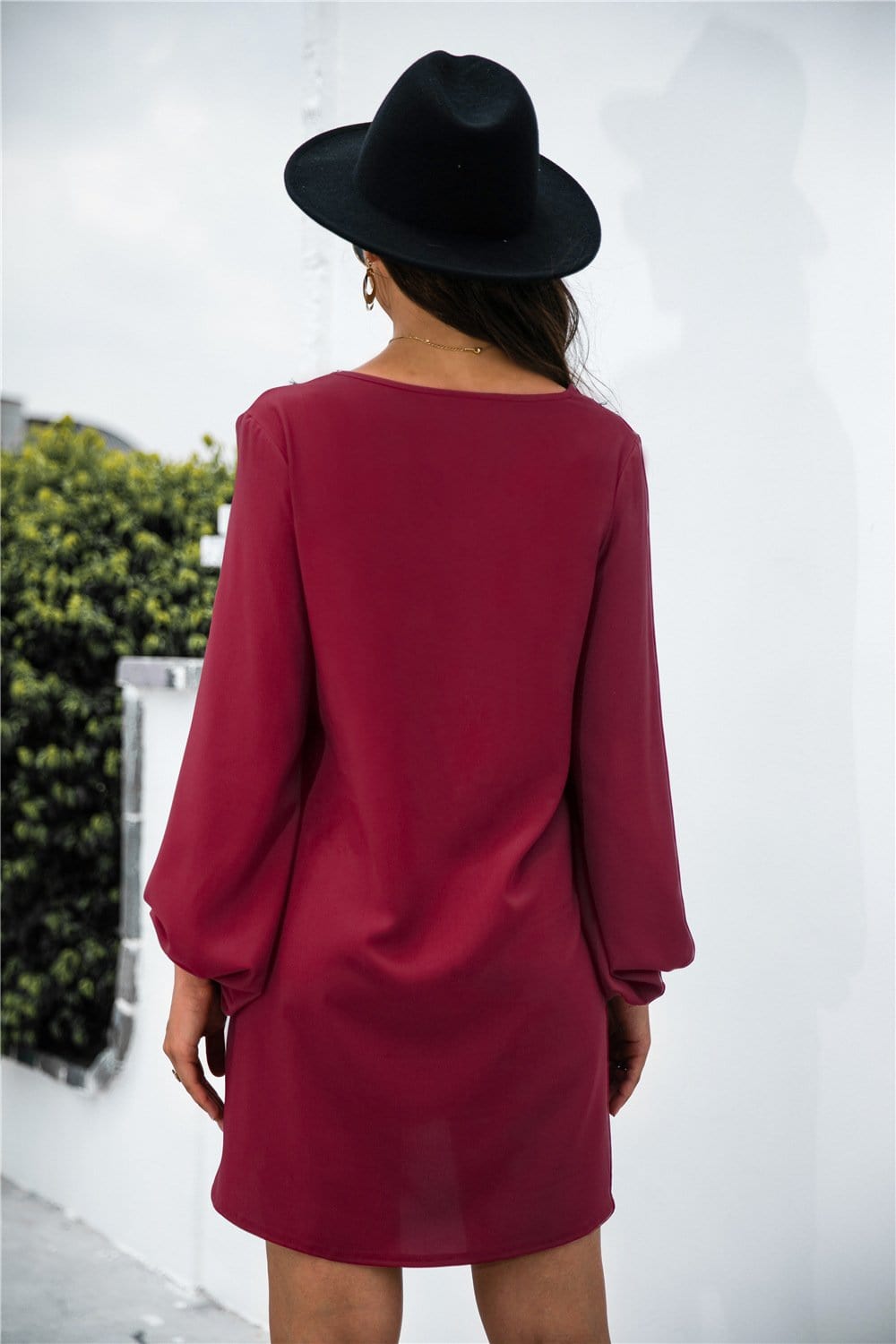 V Neck Trim Dress