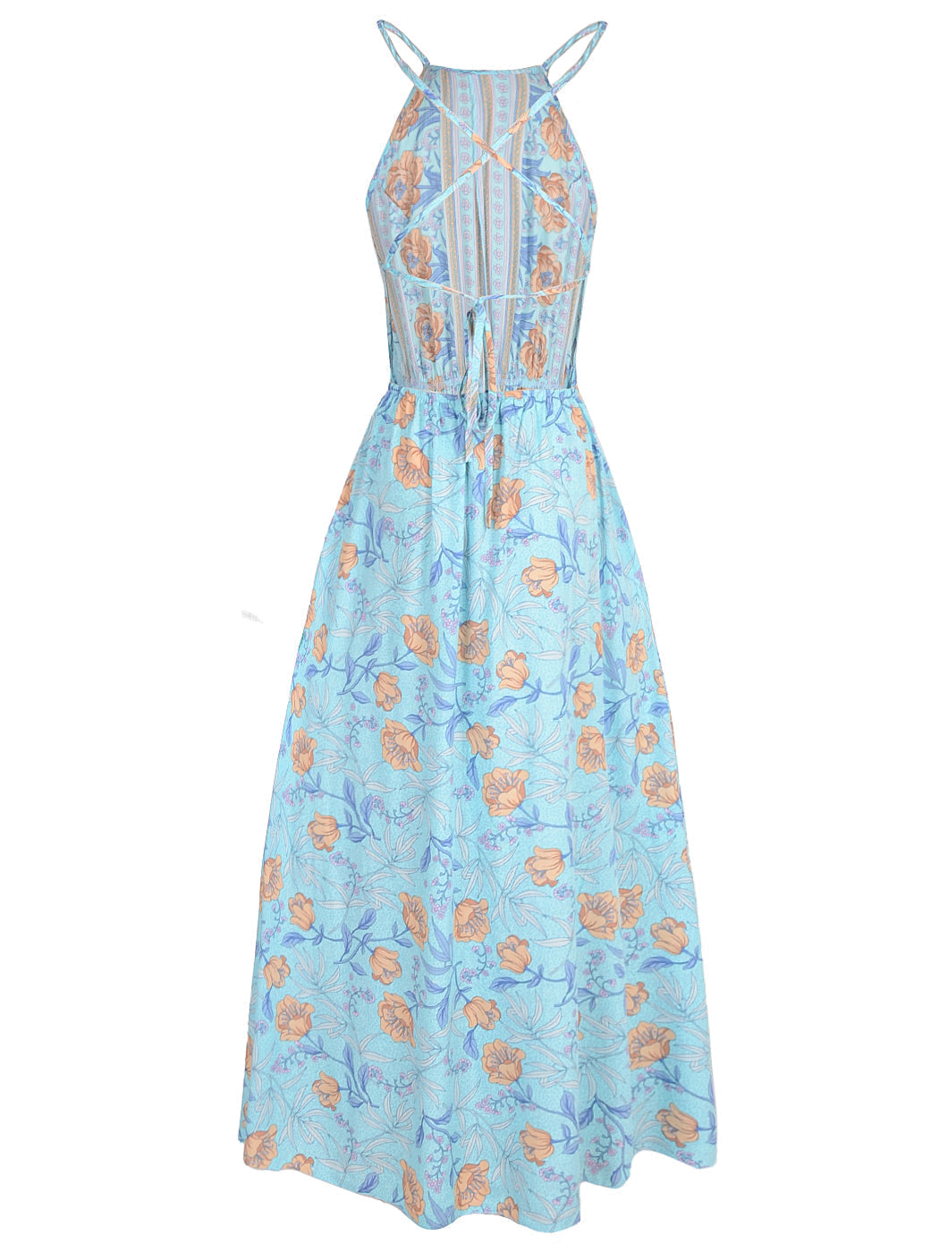 Halter Neck Floral Dress