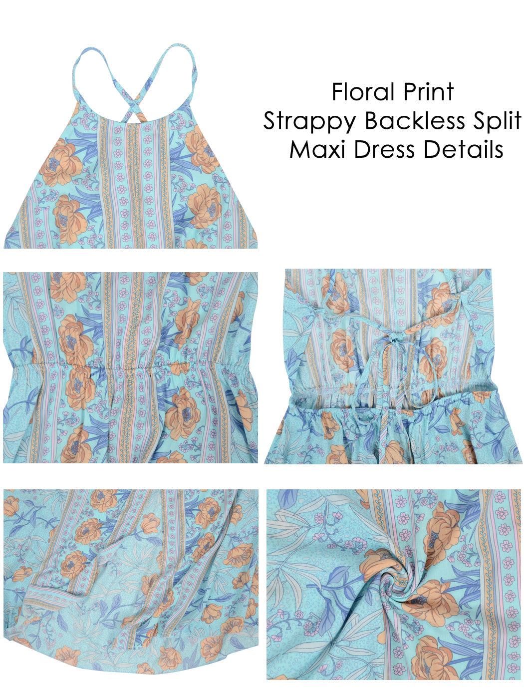 Halter Neck Floral Dress