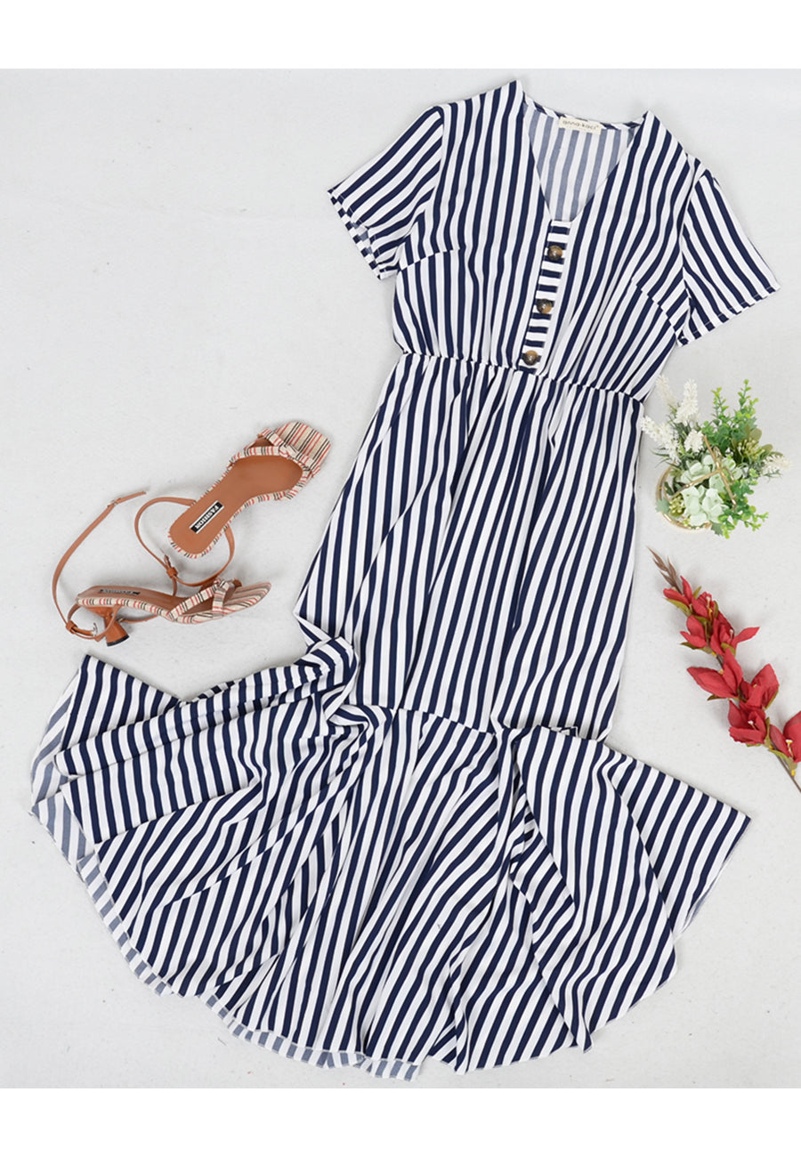 V Neck Print Dress