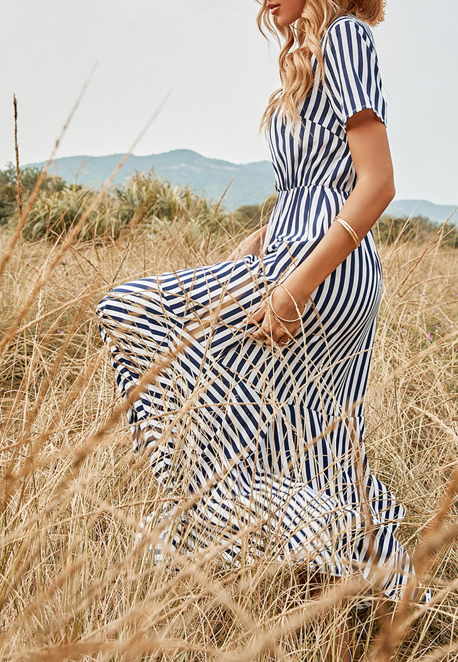 V Neck Print Dress