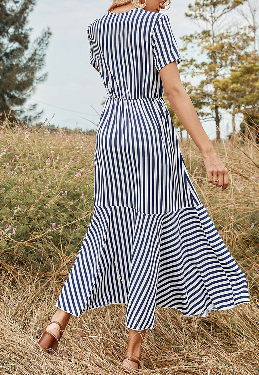 V Neck Print Dress