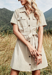 Bold Down Belted Dress