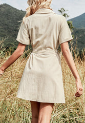 Bold Down Belted Dress