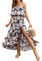 Tube Layered Floral Dress